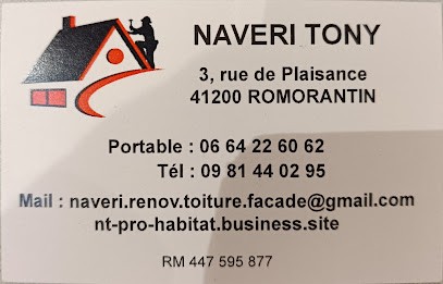 Naveri Tony - Couvreur 41 Réparation Démoussage Rénovation Toiture Couverture Peinture Loir-et-Cher Vierzon Blois St-Aignan, Couvreur à Romorantin-Lanthenay