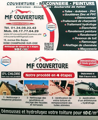 MF couverture - couvreur95 nettoyage toiture recherche de fuite, Couvreur à Champagne Sur Oise