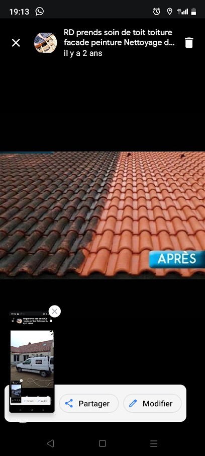 RD Prends Soin De Toit: Toiture Façade Nettoyage Démoussage Hydrofuge Peinture, Couvreur à Gièvres