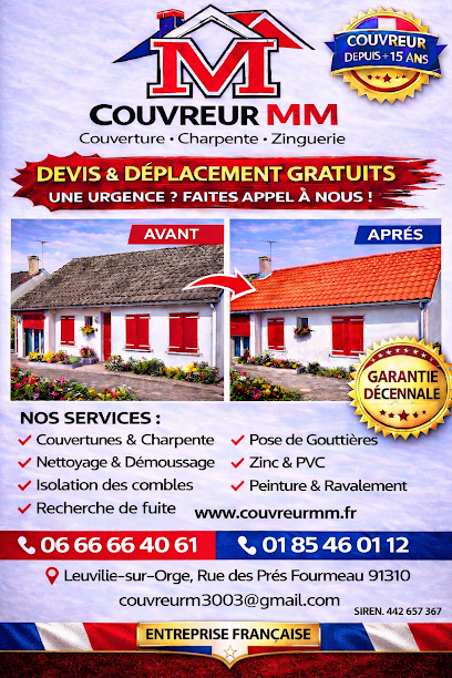 Couvreur Brétigny-Sur-Orge Mm - Artisan Couvreur Île De France, Couvreur à Leuville-sur-Orge