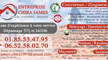 CHIRA COUVERTURE 78 : Couvreur Toiture Charpente Zinguerie Ravalement Et Peinture Mur Extérieur Pose Et Nettoyage De Gouttière Nettoyage Et Démoussage De Toiture Travaux De Zinguerie Epone Yvelines Ile De France, Couvreur à Épône