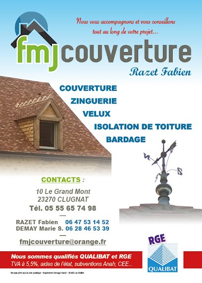 Fmj Couverture, Couvreur à Clugnat