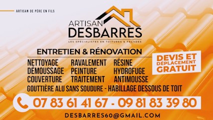 Artisan Desbarres - Toitures & Façades, Couvreur à Mogneville